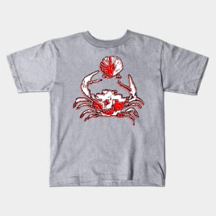 crab and pearl seafood delight crustacean charm ocean Kids T-Shirt